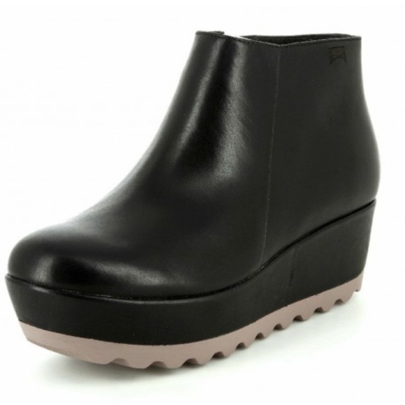 Camper Shoes - Camper "Laika" Supersoft Black Leather Ankle Boots